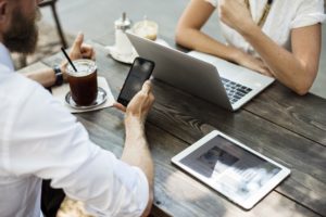 Couple on social media