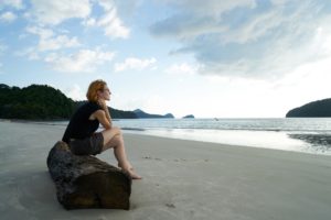 Woman on beach