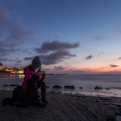 Child using social media and technology