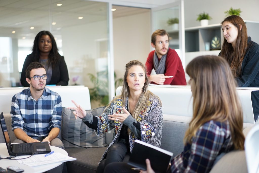 Executive women in a business meeting