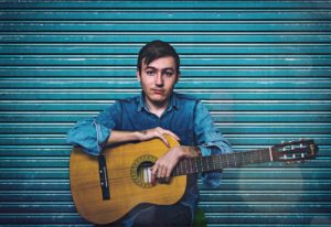 Teen with guitar