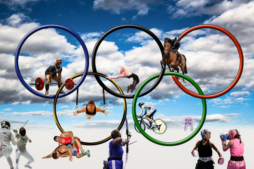 Olympic Athletes in the Olympic Rings