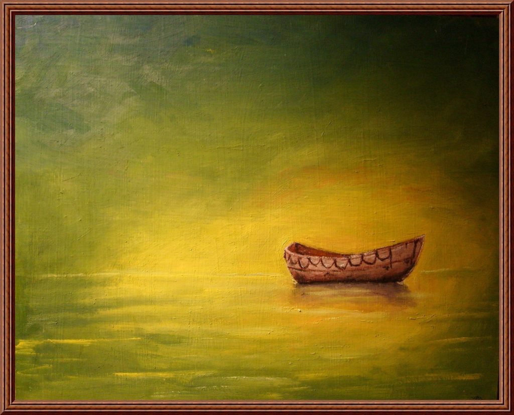 Eating Disorder Hope Art Gallery boat on yellow sea