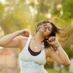 Lady Dancing because she has a good Body View of herself