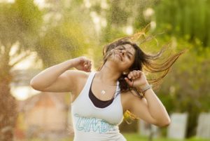 Lady using Dance Movement Therapy