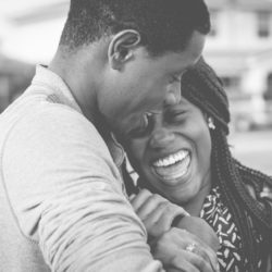 Husband holding his wife and Think My Loved One Has an Eating Disorder