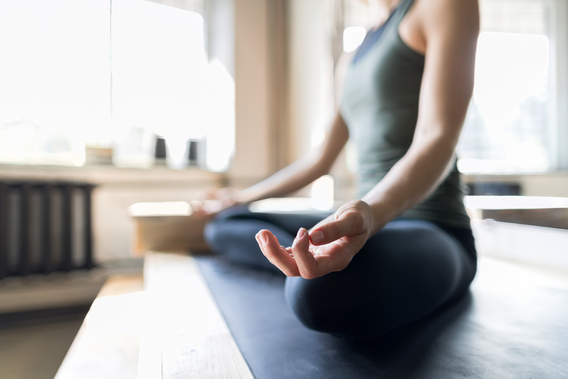 woman doing yoga