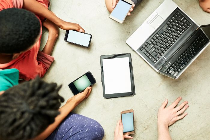 Children using social media